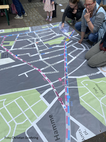 Aktion Bodenplakat (Foto Christian Döhring)